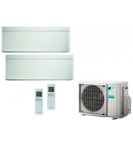 Climatizzatore Daikin Dual inverter 9+12 STYLISH 2MXM50A+FTXA25CW+FTXA35CW bianco