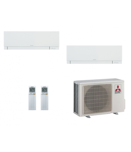 Climatizzatore Mitsubishi Electric Dual 9+12 Kirigamine ZEN 2F42VF3+EF25VGK+EF35VGK W/B/S