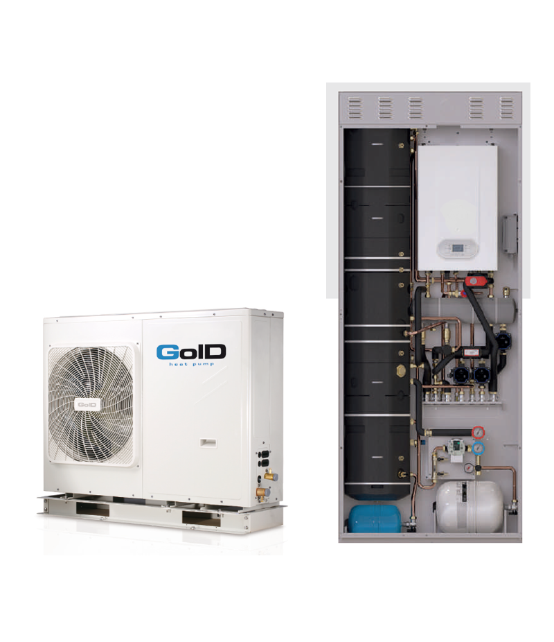 Pompa di calore IBRIDA ad armadio 24+7 kW...