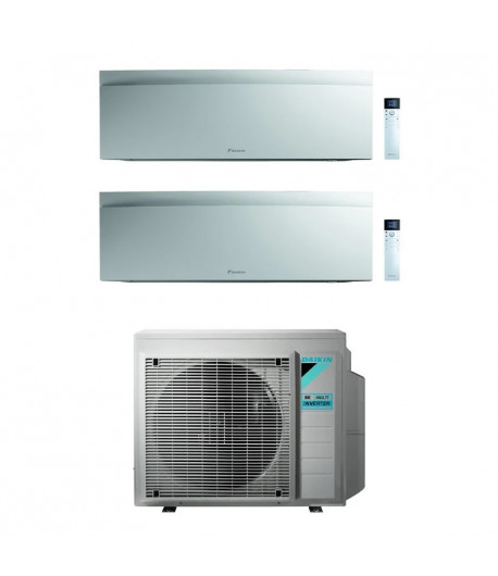 Climatizzatore Daikin Dual inverter 12+12 "NEW EMURA" 2MXM50A+FTXJ35AW+FTXJ35AW bianco