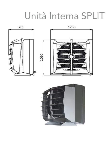 Pompa di calore aria/aria per la climatizzazione di spazi industriali da 39 kW KITA AIR